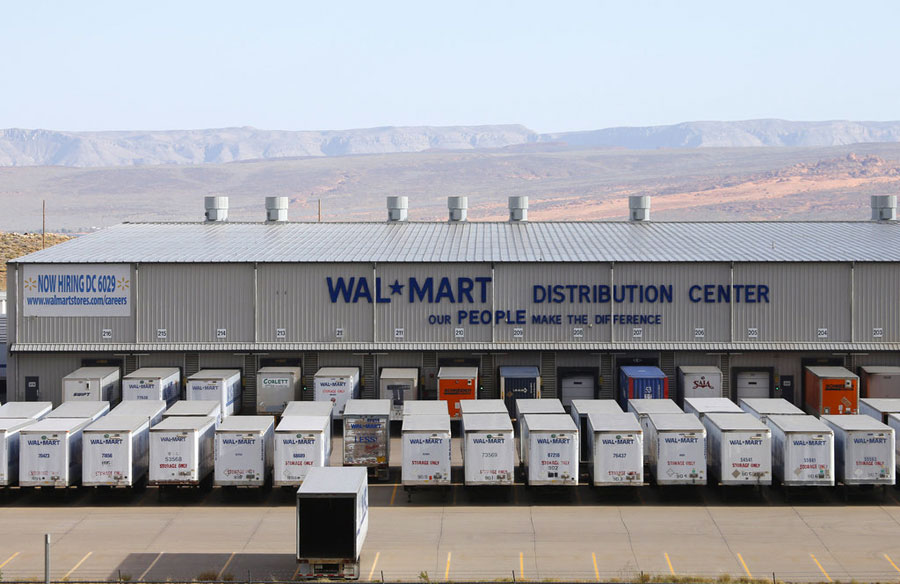 沃尔玛在美国犹他州的华盛顿的物流配送中心
