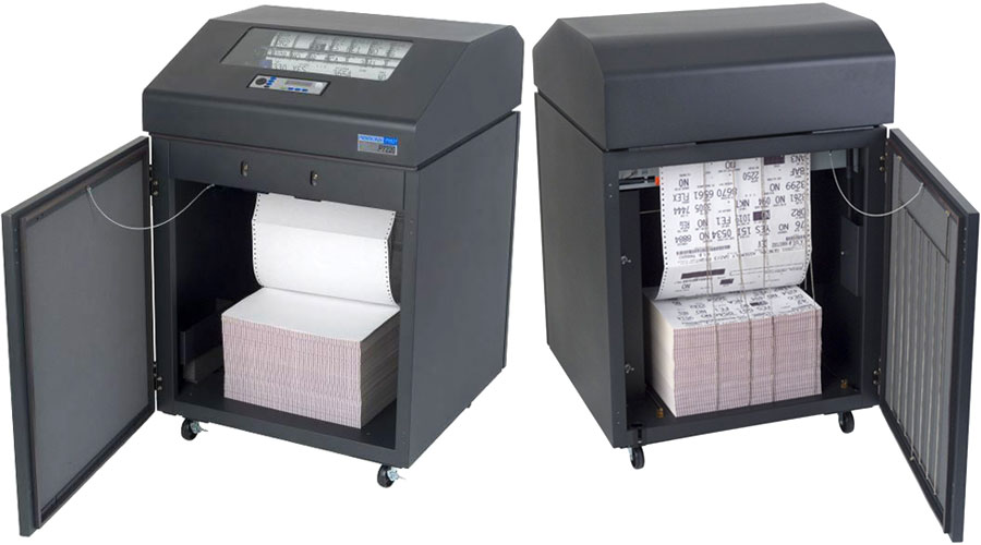 江西人保财险使用的P7H系列工业级高速行式打印机采用封闭式机柜设计
